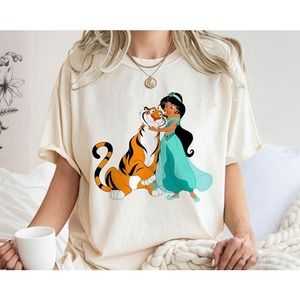 Disney Aladdin Princess Jasmine And Rajah Friends Unisex T-shirt Gift For Fan